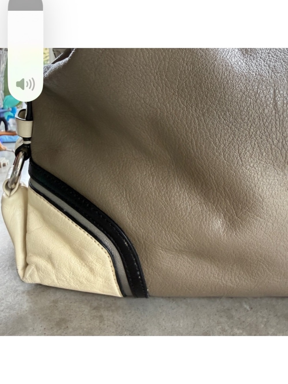 Coach Ashley Spectator Taupe and Cream Leather Shoulder Bag Carryall - Picture 15 of 15